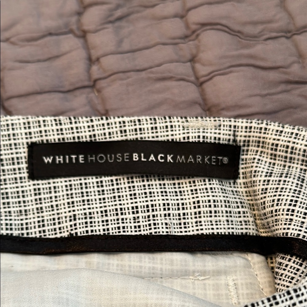 White House Black Market Checkered The Slim Cropped Pants size 4. - Picture 9 of 10